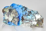 Vibrant Blue, Cyanotrichite Crystal Aggregates - China #183993-2